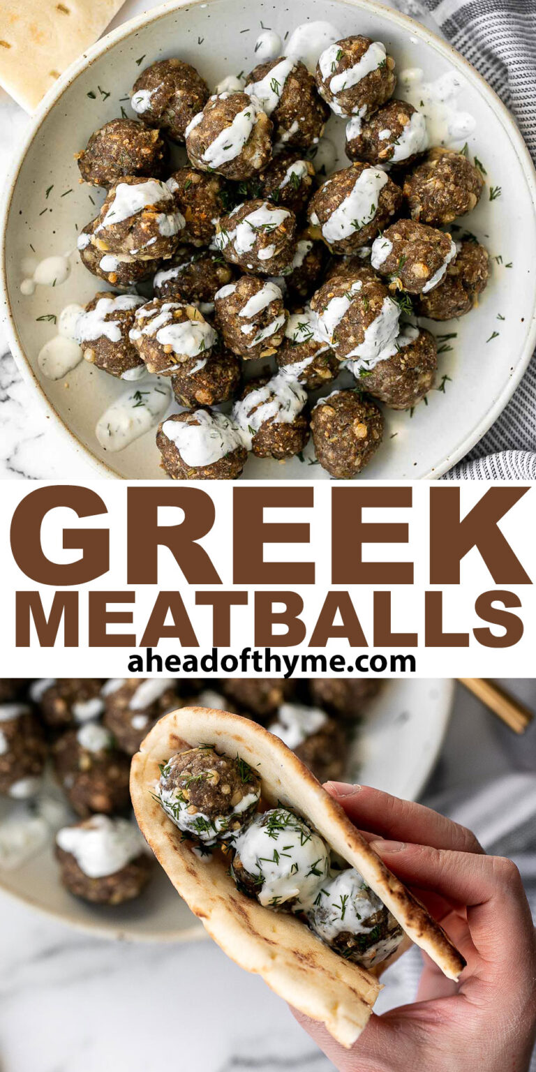 Greek Meatballs Ahead of Thyme