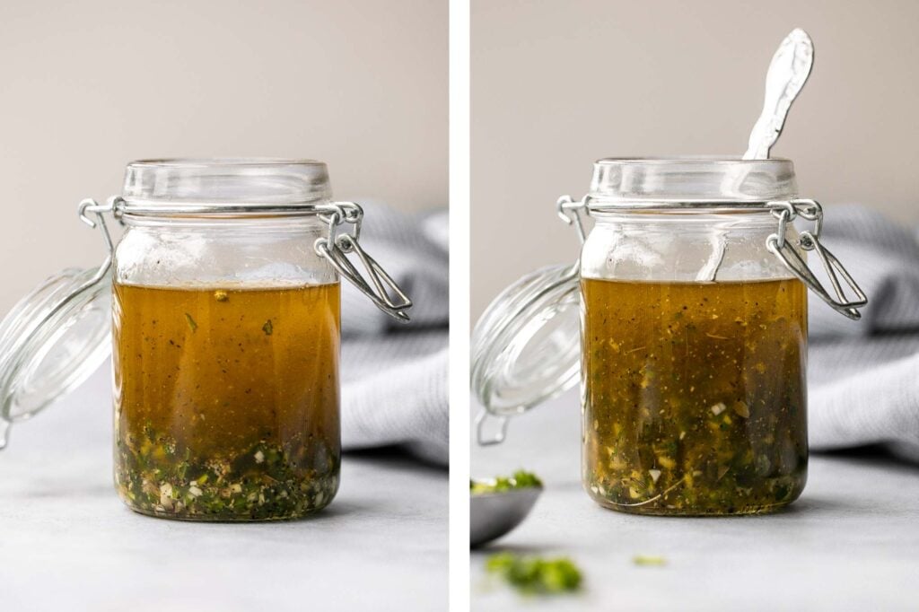 Homemade Italian dressing is easy to make, delicious, and tastes way better than store-bought salad dressing. Make it in a matter of just minutes. | aheadofthyme.com
