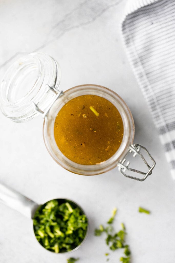 Homemade Italian dressing is easy to make, delicious, and tastes way better than store-bought salad dressing. Make it in a matter of just minutes. | aheadofthyme.com
