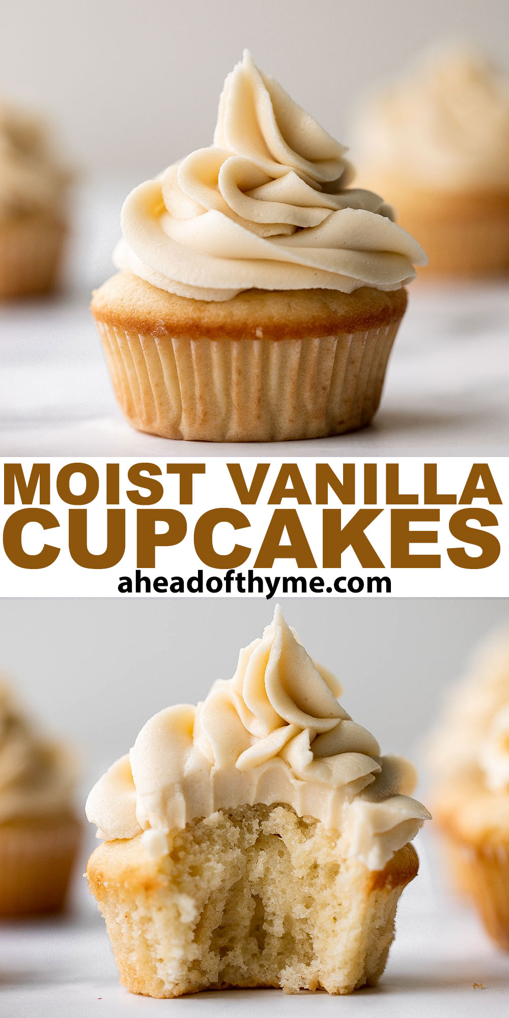 Moist Vanilla Cupcakes