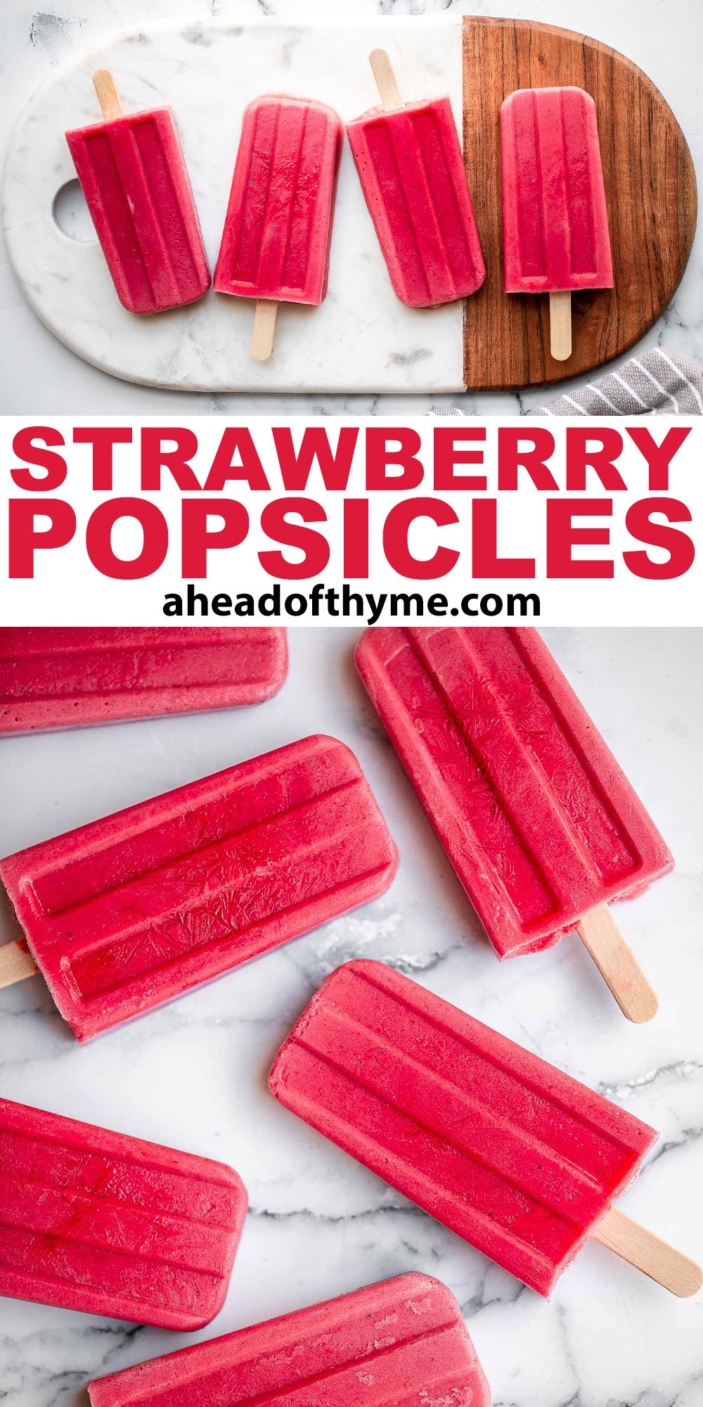 Strawberry Popsicles