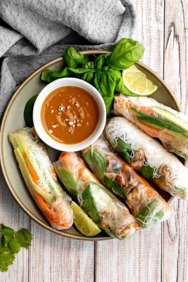 Vietnamese Summer Rolls with Chicken - Ahead of Thyme