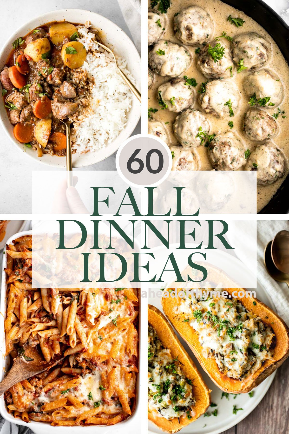 60+ Fall Dinner Ideas