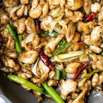 Mongolian chicken is a quick and easy chicken stir fry dish that you can make at home in just 30 minutes. Healthier, faster, and better than takeout. | aheadofthyme.com