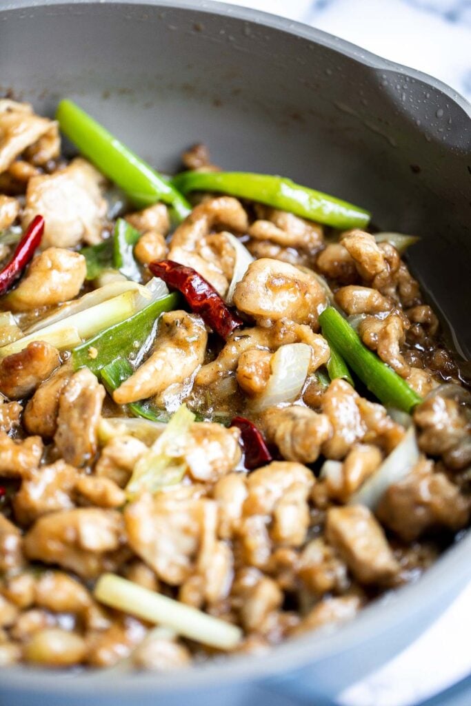 Mongolian chicken is a quick and easy chicken stir fry dish that you can make at home in just 30 minutes. Healthier, faster, and better than takeout. | aheadofthyme.com