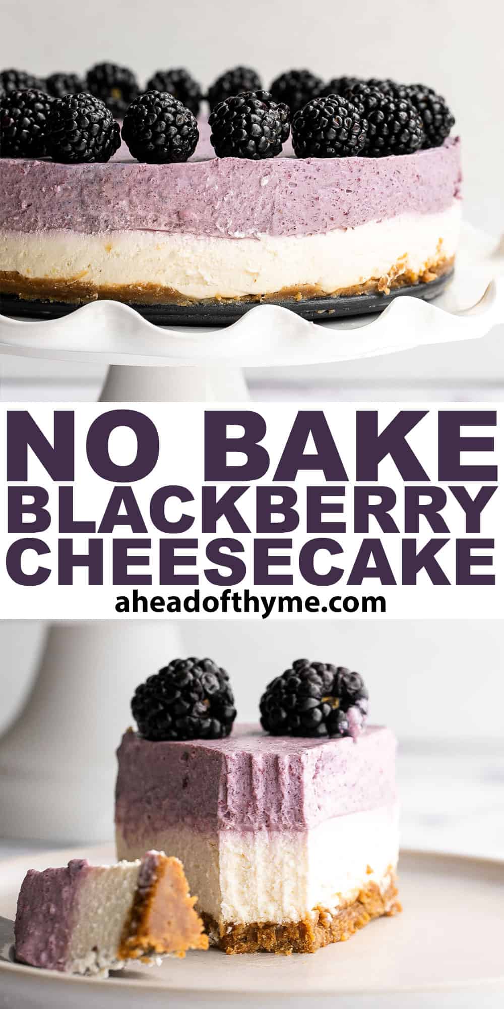 No Bake Blackberry Cheesecake