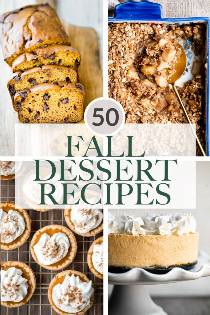 Over 50 best popular fall dessert recipes including the apple desserts, pumpkin desserts, pecan desserts, and more — from pies to cake to cookies. | aheadofthyme.com