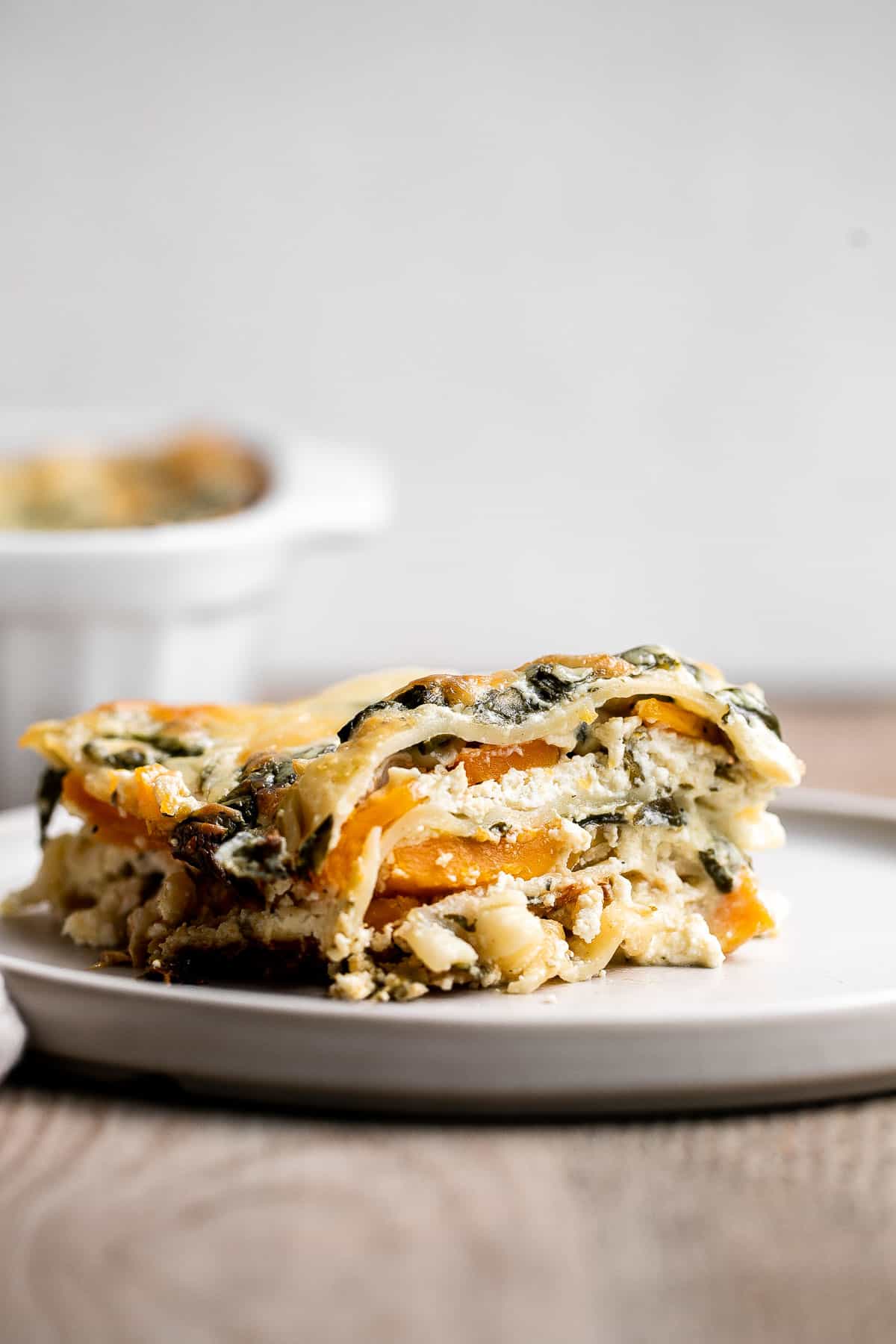 Butternut squash lasagna is a delicious, warm and cozy vegetarian lasagna to make this fall when the your family is craving major comfort food this fall. | aheadofthyme.com