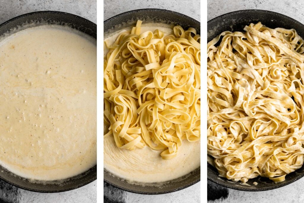 Fettuccine alfredo is a classic Italian pasta dish that is rich, creamy, and delicious. Plus, it comes together in less than 15 minutes! | aheadofthyme.com