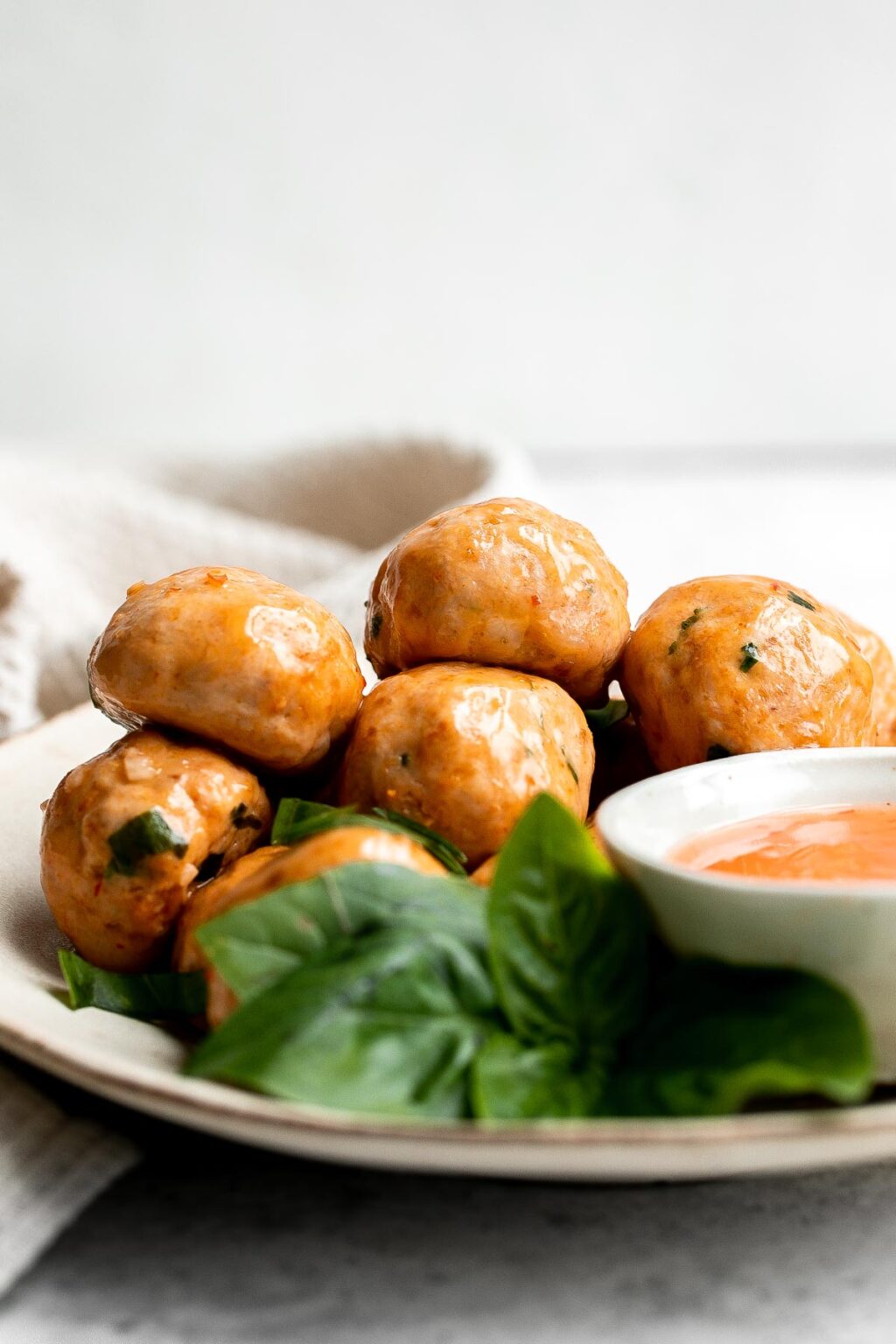 Sweet Chili Turkey Meatballs Ahead of Thyme