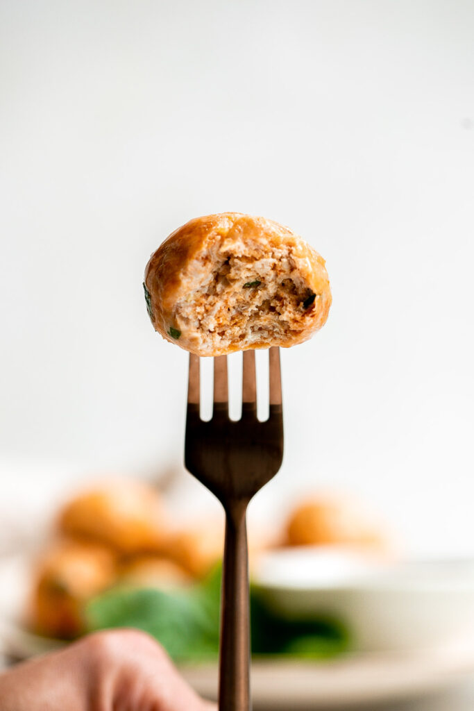 Sweet chili turkey meatballs are delicious, tender and juicy, loaded with classic Thai flavors, and quick and easy to make. Savory, sweet, and tangy. | aheadofthyme.com