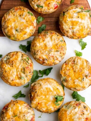 Tex Mex egg muffins are a delicious, filling, and healthy breakfast or snack. They are light and fluffy, perfect for meal prep, and freezer-friendly. | aheadofthyme.com