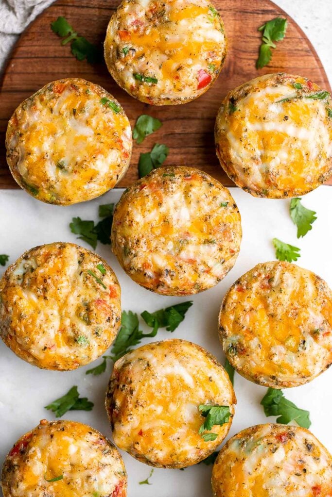 Tex Mex egg muffins are a delicious, filling, and healthy breakfast or snack. They are light and fluffy, perfect for meal prep, and freezer-friendly. | aheadofthyme.com