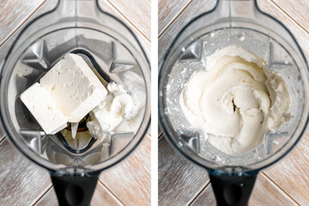 Whipped feta is light, airy, and fluffy. It's an easy yet impressive recipe that takes only 5 minutes to make in a blender with 3 simple ingredients. | aheadofthyme.com