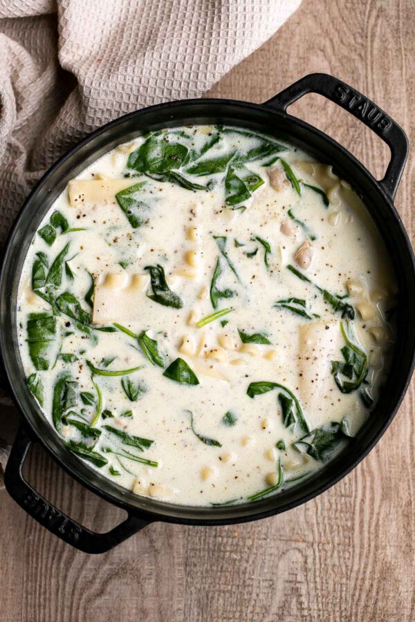 White Chicken Lasagna Soup - Ahead of Thyme