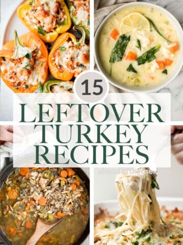 Over 15 of our best and most popular leftover turkey recipes to transform those turkey leftovers into soups, pasta, rice, sandwiches, and more! | aheadofthyme.com