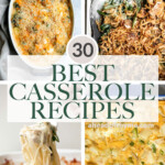 Over 30 best casserole recipes from breakfast casseroles, lasagna recipes, casserole pasta bakes, potato casseroles, casserole side dishes, and more! | aheadofthyme.com