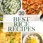 Over 30 best rice recipes including plain rice recipes, stir fried rice, chicken and rice, creamy rice, rice stuffed vegetables, rice soup, and more! | aheadofthyme.com