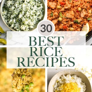 Over 30 best rice recipes including plain rice recipes, stir fried rice, chicken and rice, creamy rice, rice stuffed vegetables, rice soup, and more! | aheadofthyme.com