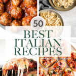Over 50 popular best Italian recipes including comforting pasta, pizza, soup, salad, chicken, beef, appetizers, bread, and more delicious Italian food! | aheadofthyme.com