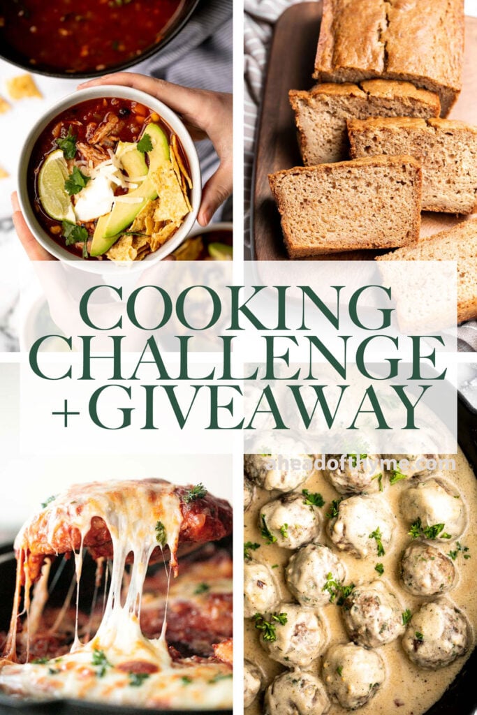 Enter the Ahead of Thyme Cooking Challenge every month for a chance to win a gift card. Simply cook one of our recipes, take a picture, and post it. | aheadofthyme.com