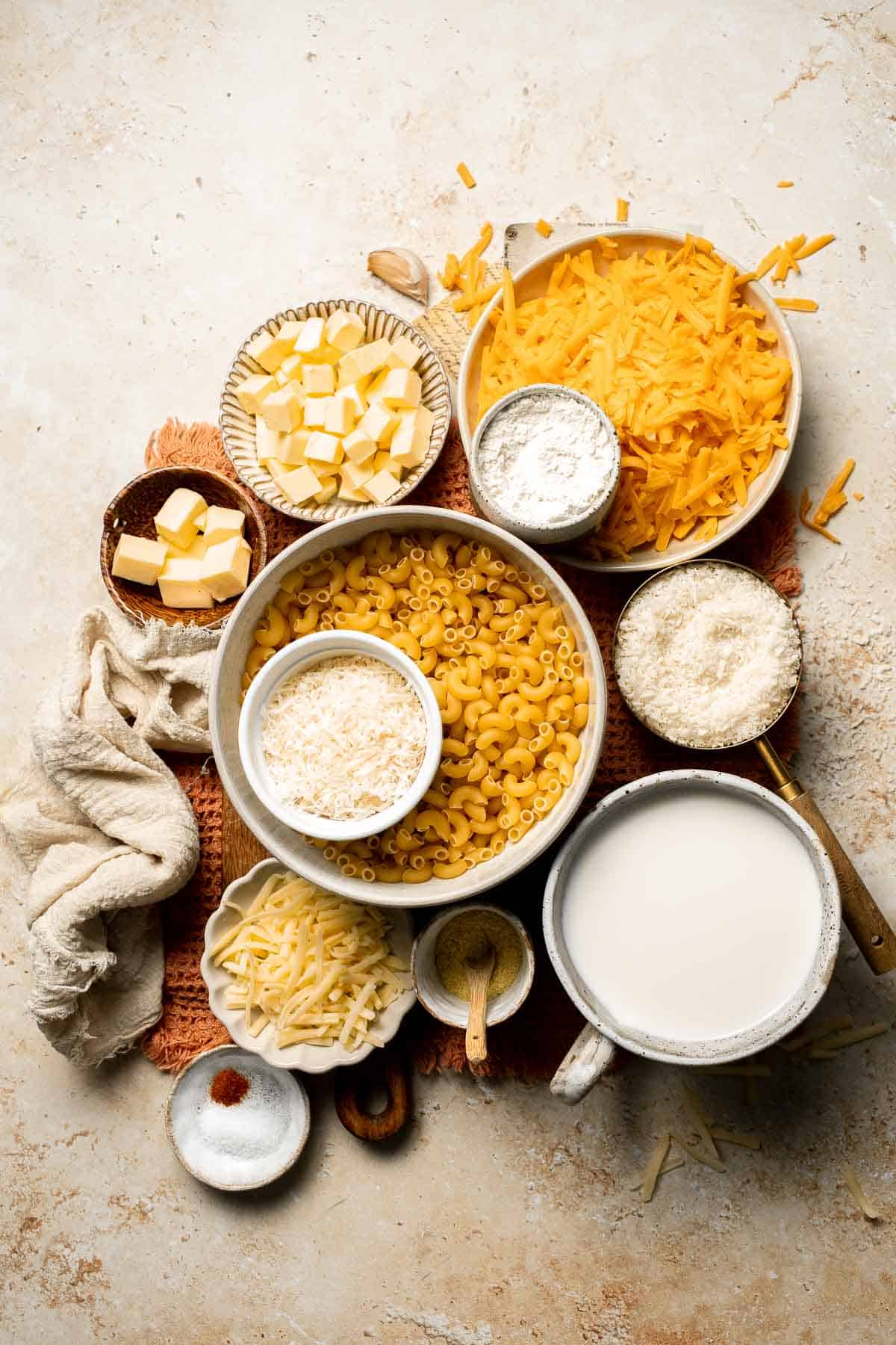 Classic Baked Mac and Cheese is creamy, cheesy, and topped with golden garlic breadcrumbs. The ultimate comfort food, ready in under an hour. | aheadofthyme.com