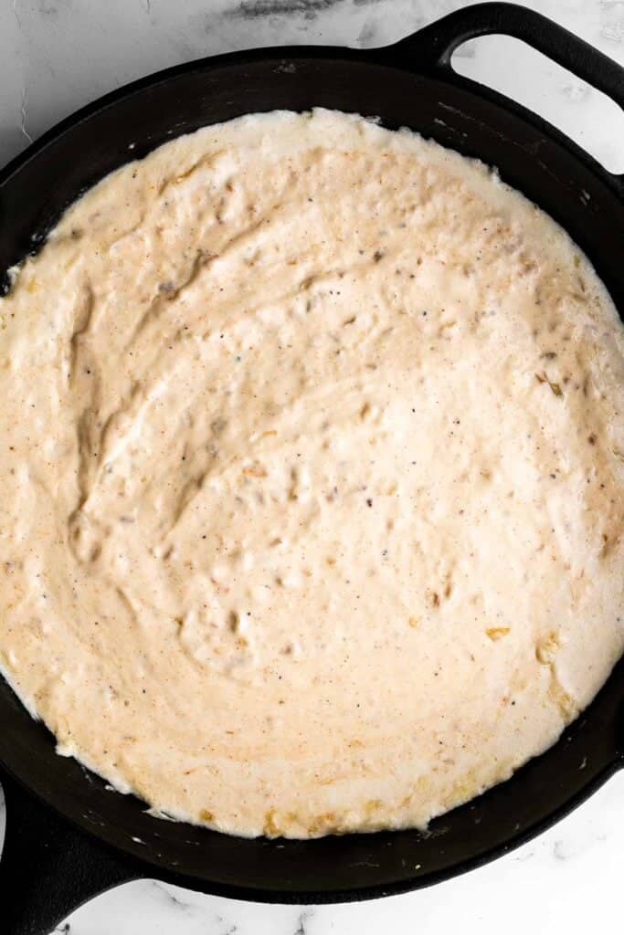 Creamed Spinach Gratin is a rich, cheesy, and creamy side dish with a layer of crispy, melty cheese on top. Easy to make ahead and perfect for holidays. | aheadofthyme.com