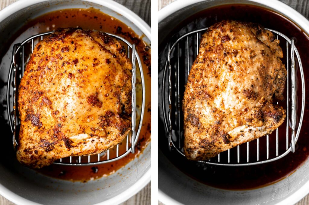 Instant pot turkey breast is the most tender and juicy turkey you’ll ever try. It's so easy to make in the pressure cooker and requires little prep. | aheadofthyme.com