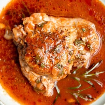 Instant pot turkey thighs are tender, juicy, and delicious. Perfect for a small holiday dinner or weeknight dinner with little effort and 10 minutes prep. | aheadofthyme.com