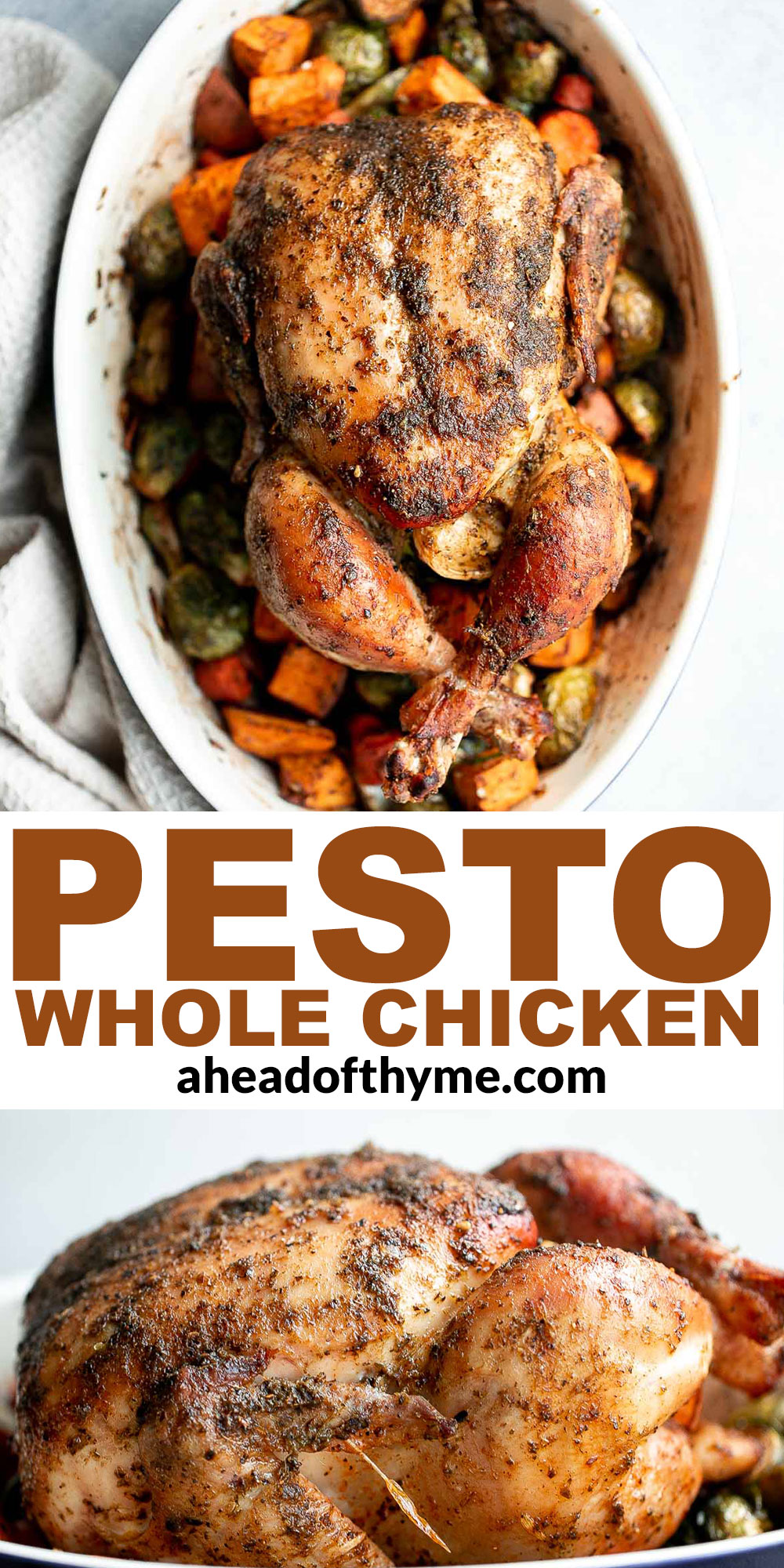 Pesto Whole Chicken