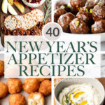 Over 40 popular best New Year's Eve appetizers including bite-sized appys and finger foods, delicious dips, meatballs, and a few healthier options too. | aheadofthyme.com