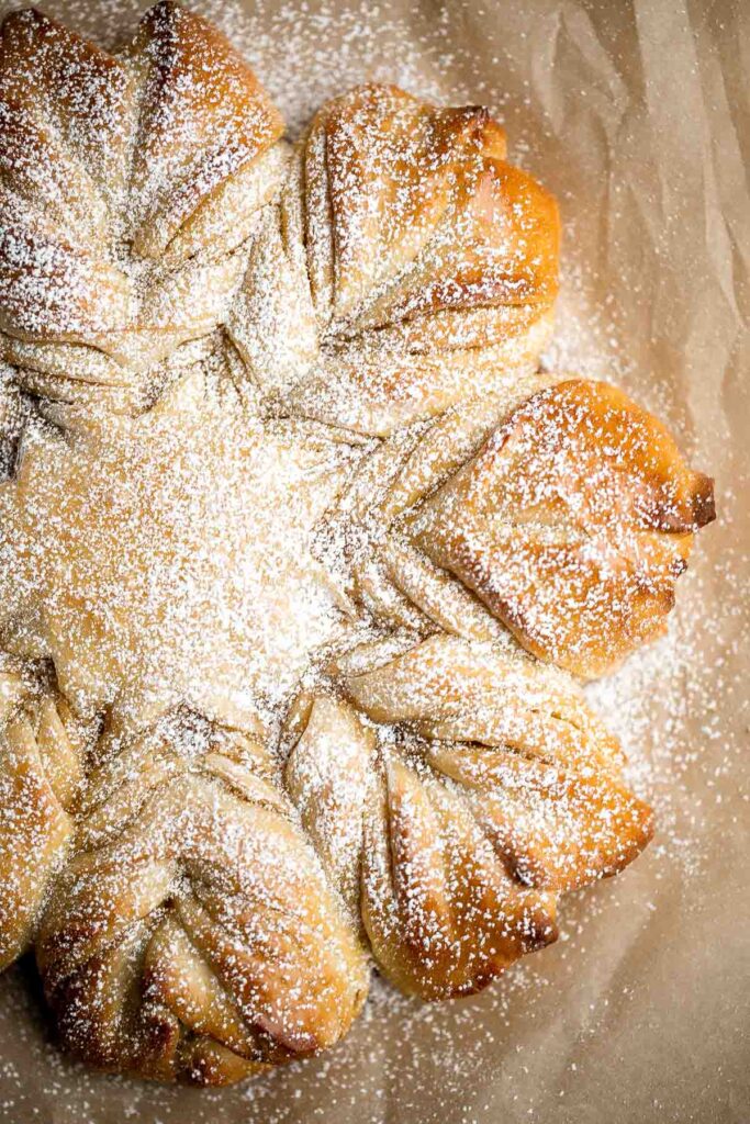 This pull-apart star bread is a beautiful, buttery, sugary, and delicious holiday bread that tastes as good as it looks and is actually easy to make. | aheadofthyme.com