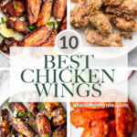 Over 10 best chicken wings recipes including baked chicken wings in the oven, air fryer chicken wings, grilled wings, crispy chicken wings, and more! | aheadofthyme.com