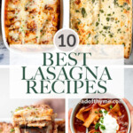 Over 10 best lasagna recipes including comforting meat lasagna, white chicken lasagna, vegetarian lasagna, lazy day lasagna (pasta bakes), and lasagna soup. | aheadofthyme.com