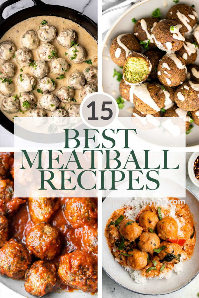 Over 15 best meatball recipes including quick and easy ground beef meatballs, ground turkey meatballs, vegetarian meatballs, saucy meatballs, and more. | aheadofthyme.com