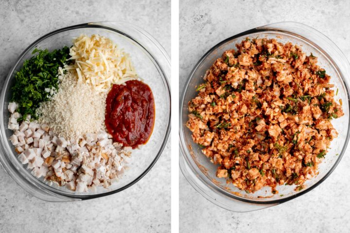 Chicken Parmesan Stuffed Peppers - Ahead of Thyme