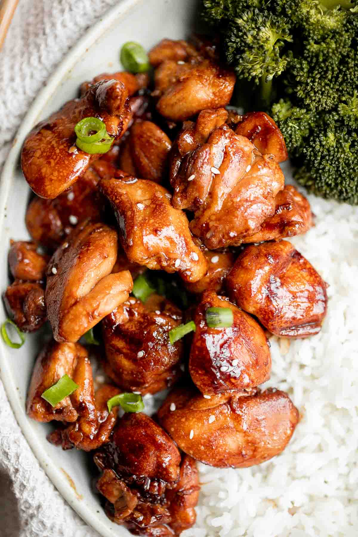 Teriyaki chicken is a quick easy chicken stir fry that is delicious, flavorful, healthy, and better and faster than takeout. Perfect for busy weeknights. | aheadofthyme.com