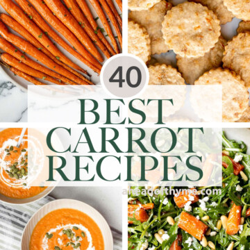 Over 40 best carrot recipes including roasted carrots, salads with carrots, carrot soups and stews, dinner recipes with carrots, and carrot desserts. | aheadofthyme.com