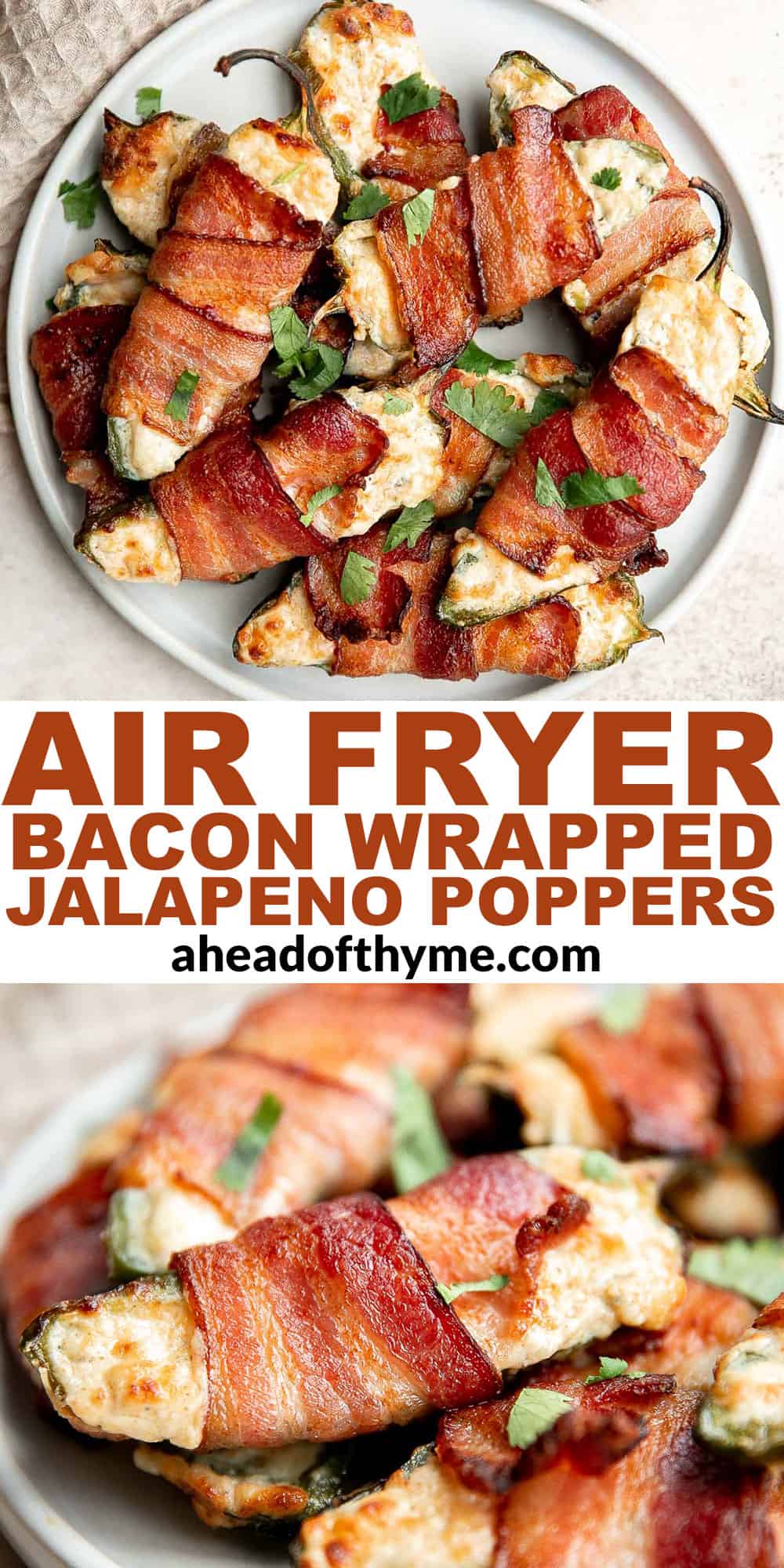Bacon Wrapped Jalapeño Poppers (Air Fryer)