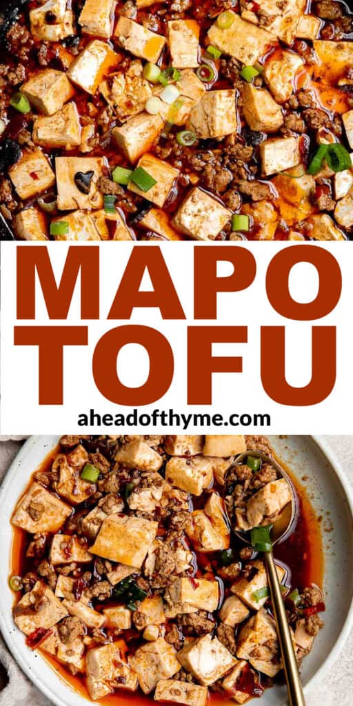 Mapo tofu is quick, easy, delicious, flavorful, spicy, and numbing that is ready in just 20 minutes. Serve it with steamed rice on busy weeknights. | aheadofthyme.com