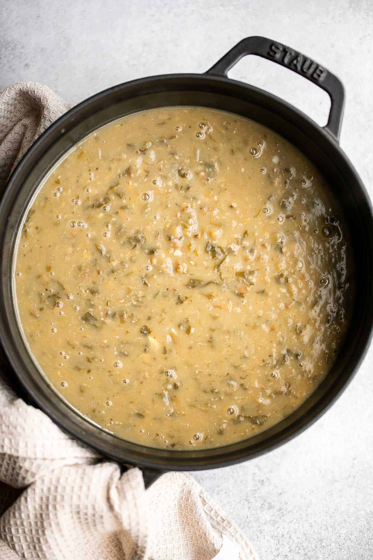 This Persian Lentil Soup is a quick and easy vegan soup that is flavorful, delicious, and healthy. Make this thick and hearty meal in just 45 minutes! | aheadofthyme.com