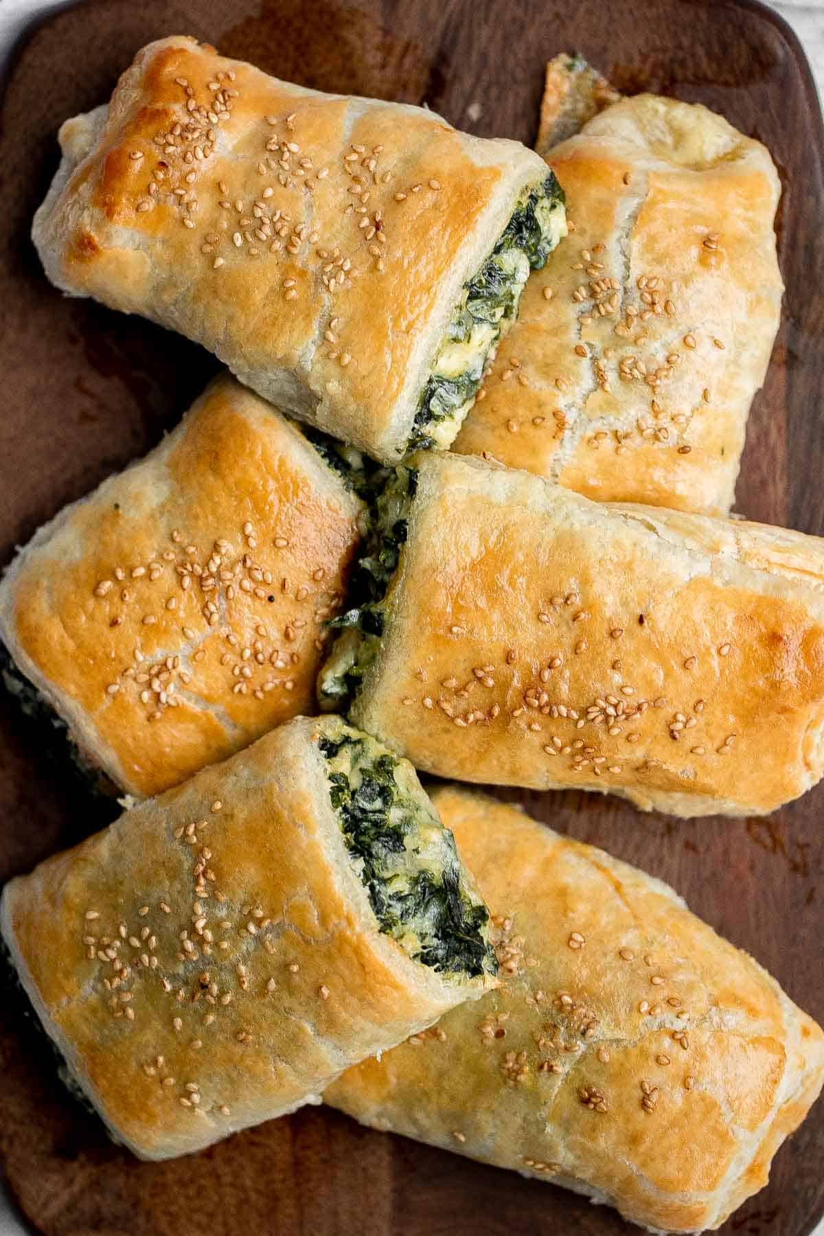 Spinach Rolls with Eggs and Cheese