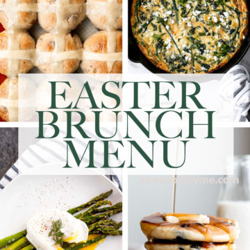 Over 50 Easter breakfast and brunch recipes including egg breakfasts, sweet baked goods, cinnamon rolls, homemade bread, breakfast casseroles, and more. | aheadofthyme.com