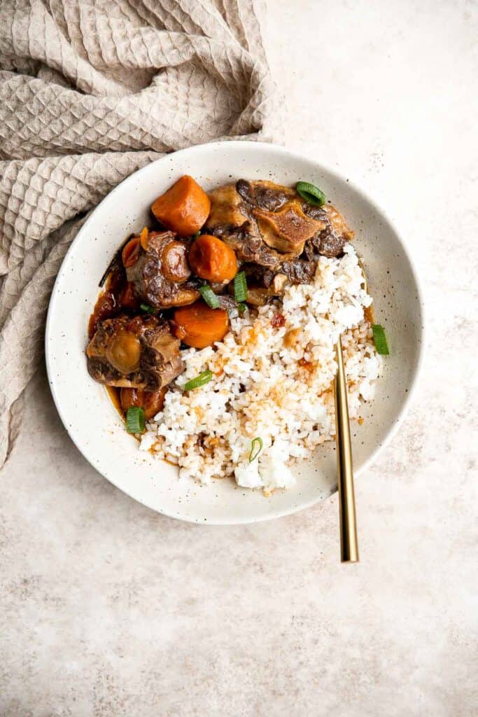 Instant Pot Oxtail Stew is filling, nourishing, flavorful, and satisfying. This Asian stew is easy to make in the pressure cooker and is freezer-friendly. | aheadofthyme.com