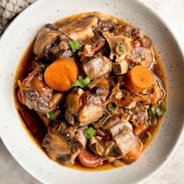 Instant Pot Oxtail Stew is filling, nourishing, flavorful, and satisfying. This Asian stew is easy to make in the pressure cooker and is freezer-friendly. | aheadofthyme.com