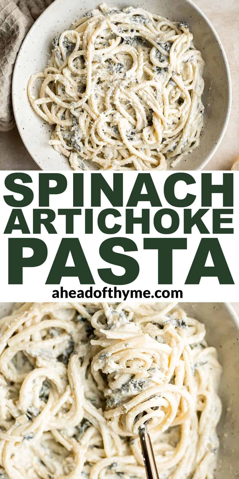 Spinach Artichoke Pasta
