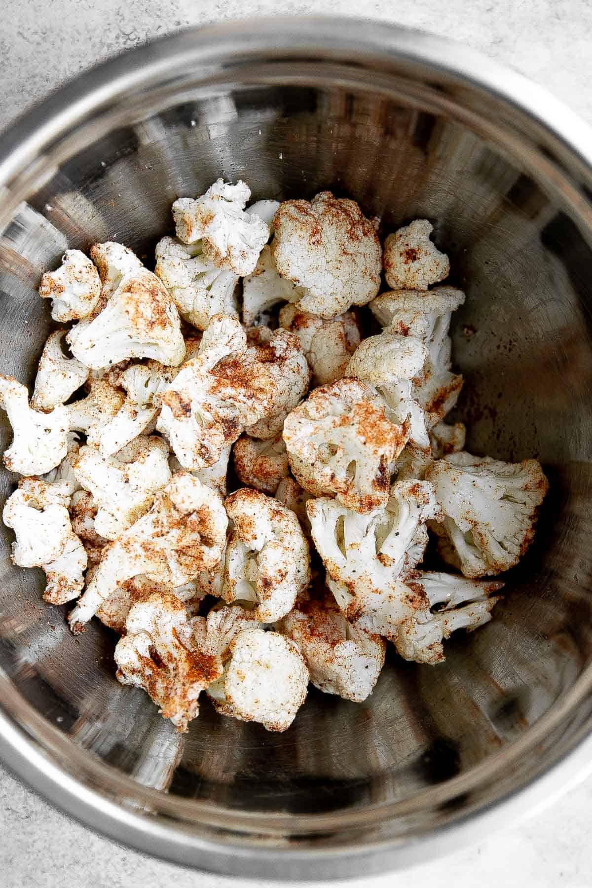 Air Fryer Cauliflower Bites Ahead of Thyme
