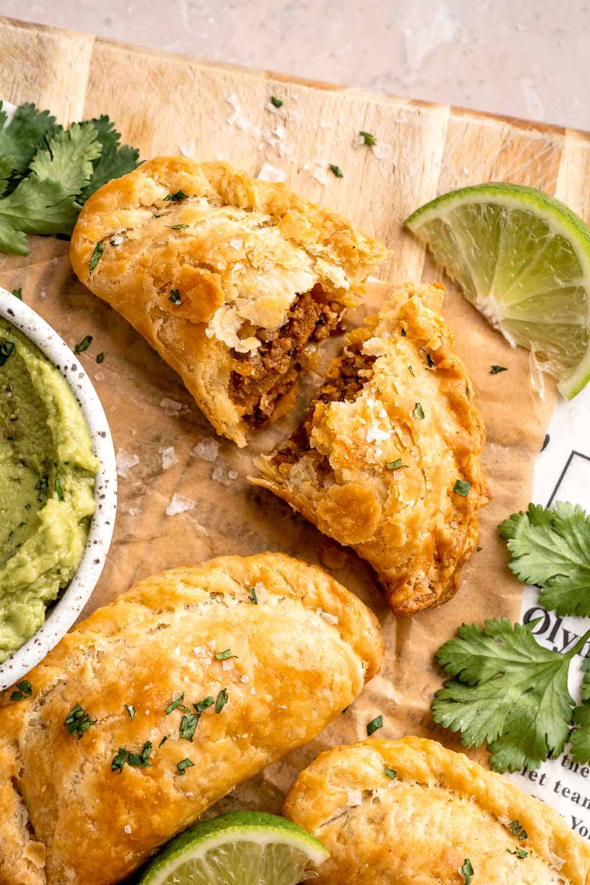 Homemade Beef Empanadas are a celebration of bold Latin-inspired flavors, featuring a savory, spiced ground beef filling wrapped in buttery, flaky pastry. | aheadofthyme.com