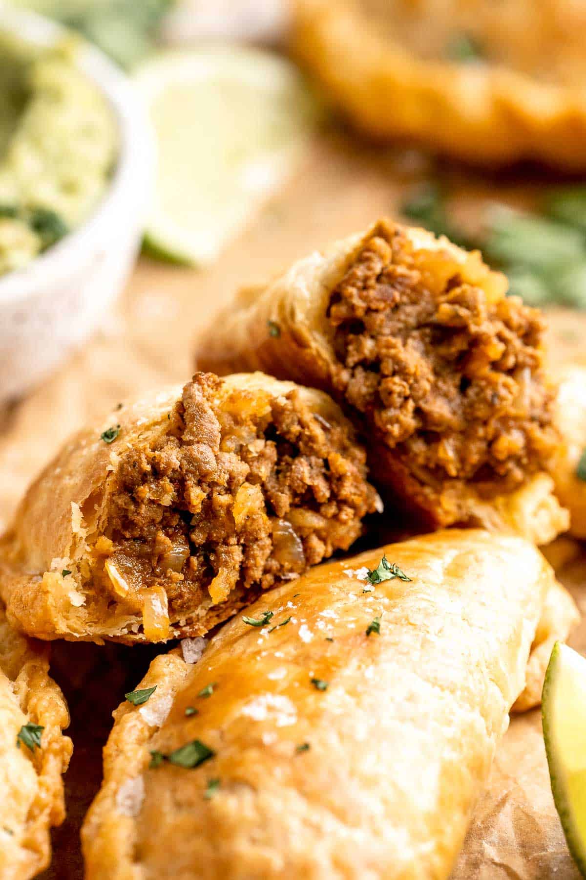 Homemade Beef Empanadas are a celebration of bold Latin-inspired flavors, featuring a savory, spiced ground beef filling wrapped in buttery, flaky pastry. | aheadofthyme.com