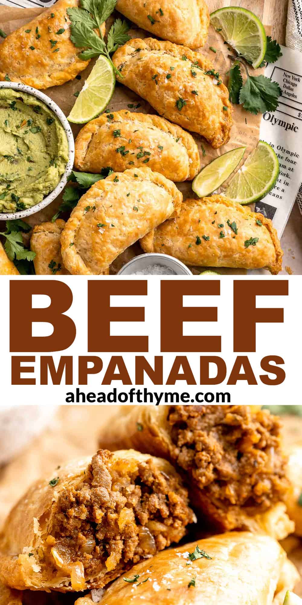 Homemade Beef Empanadas are a celebration of bold Latin-inspired flavors, featuring a savory, spiced ground beef filling wrapped in buttery, flaky pastry. | aheadofthyme.com